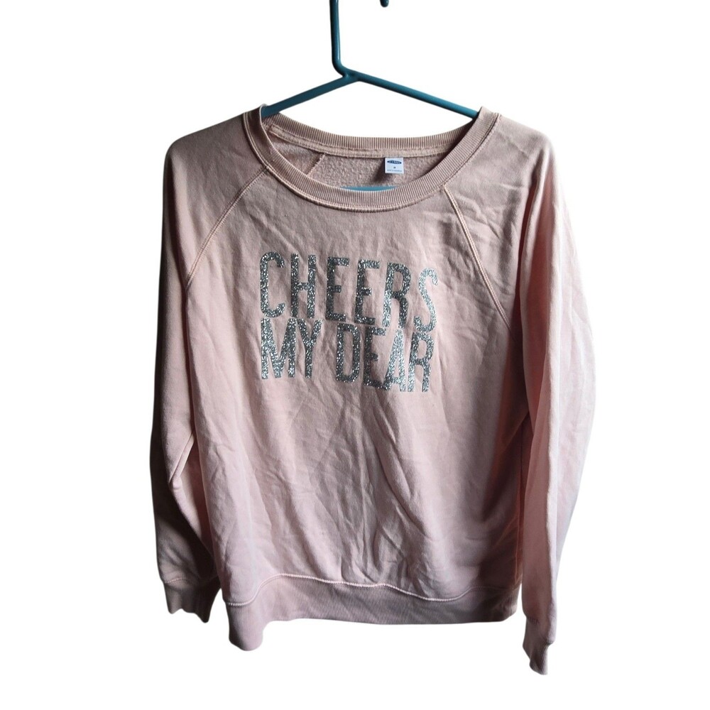 Old navy medium pink long sleeve cheer pull over